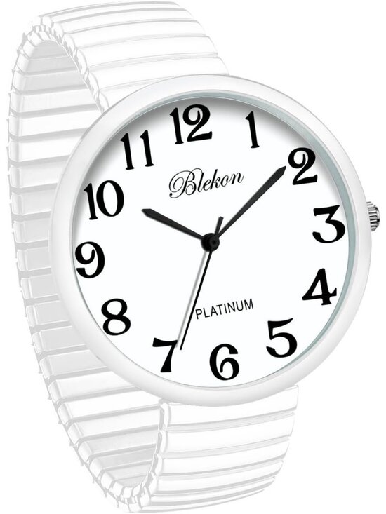 Women\'s White New Super Large Face Stretch Band Japanese Movement Fashion Watch main image 5
